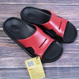 Spenco NEW Mens 8 US Red Black Fusion 2 Fade Slide Sandal Support